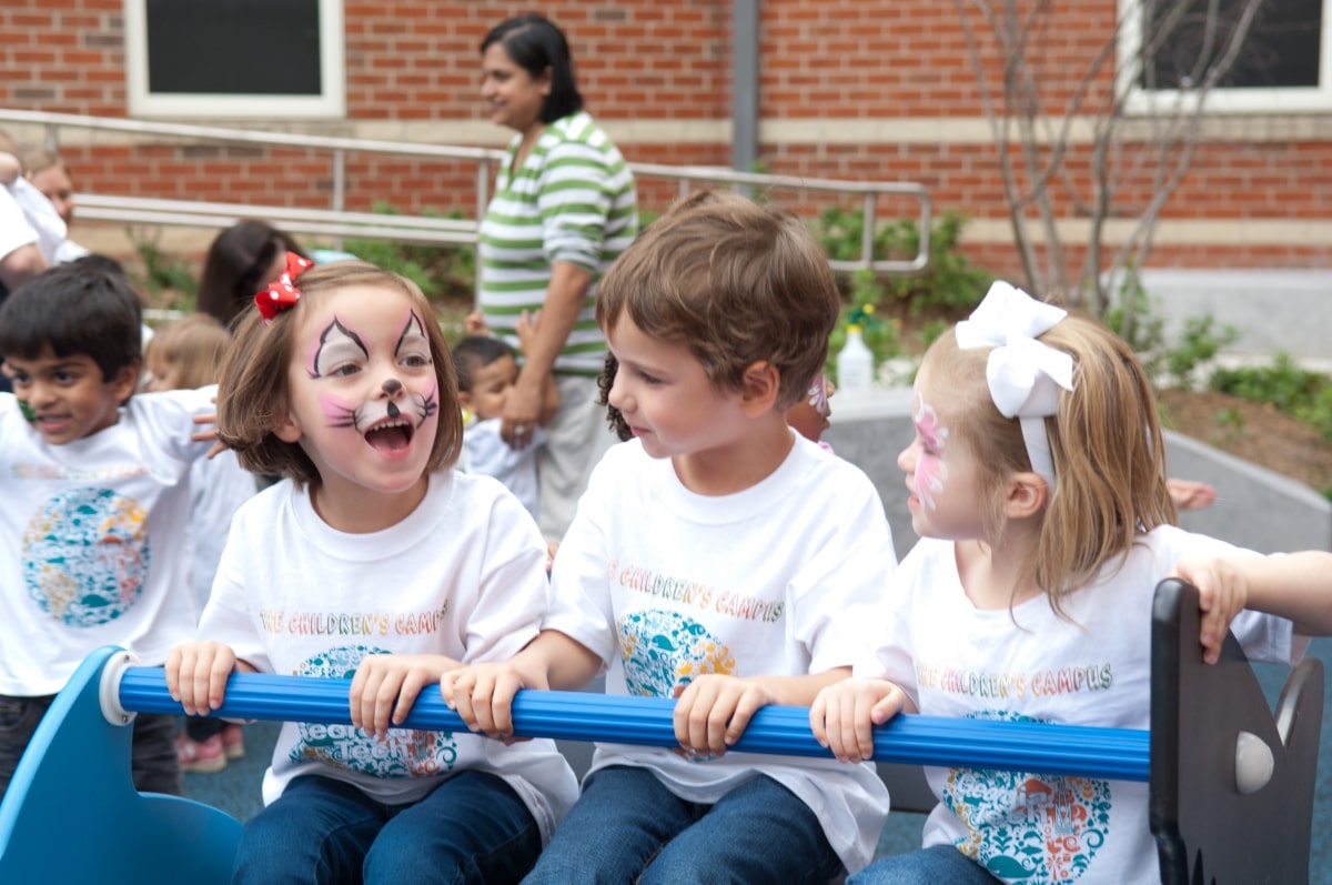 Children on a park ride