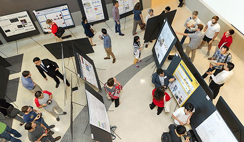 Postdocs presenting research at Georgia Tech's Postdoctoral Research Symposium