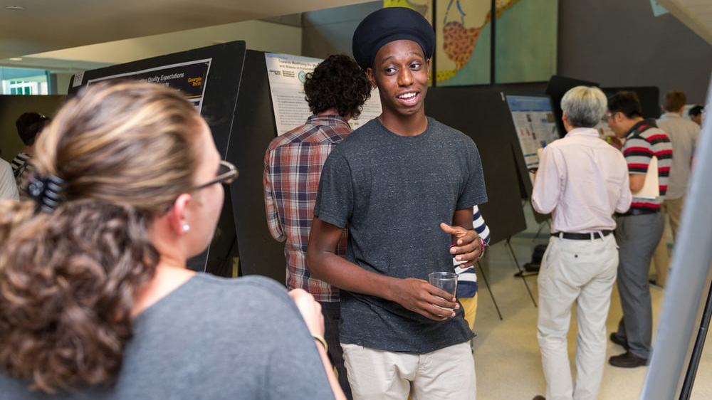 Postdocs presenting research at Georgia Tech Postdoctoral Research Symposium